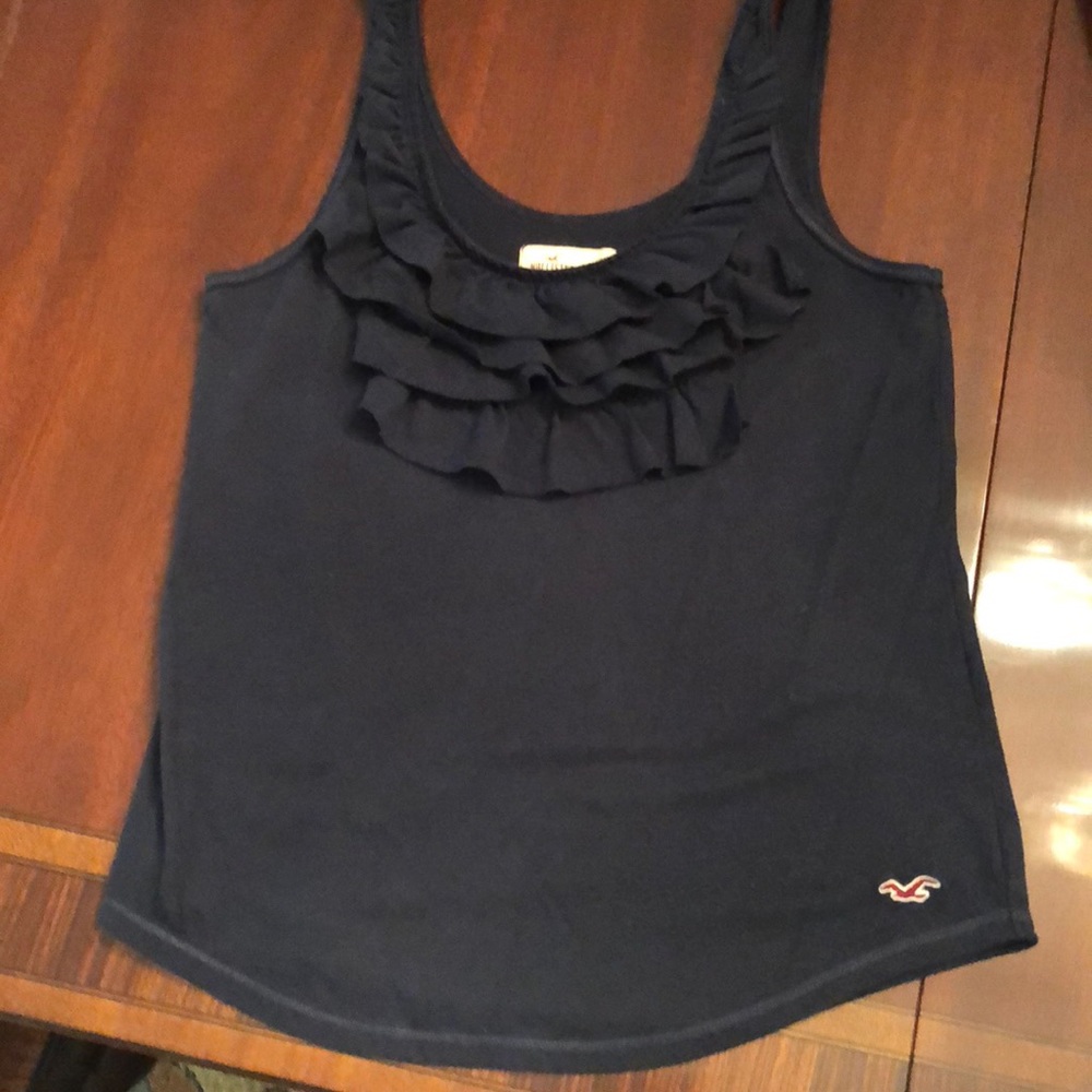 Hollister navy ruffle Tanaka, sz small